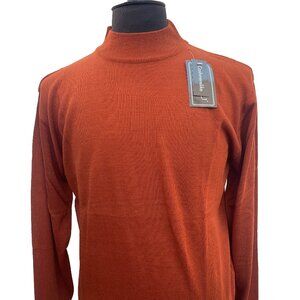 Mock Neck Sweater Rust GOCHU by KBB 100% Acrylic Cashmere like Made in Korea